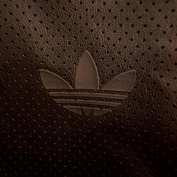 Adidas Originals Faux Leather Baseball Jersey Men's Large Black Snap Down 2024 - Picture 5 of 16